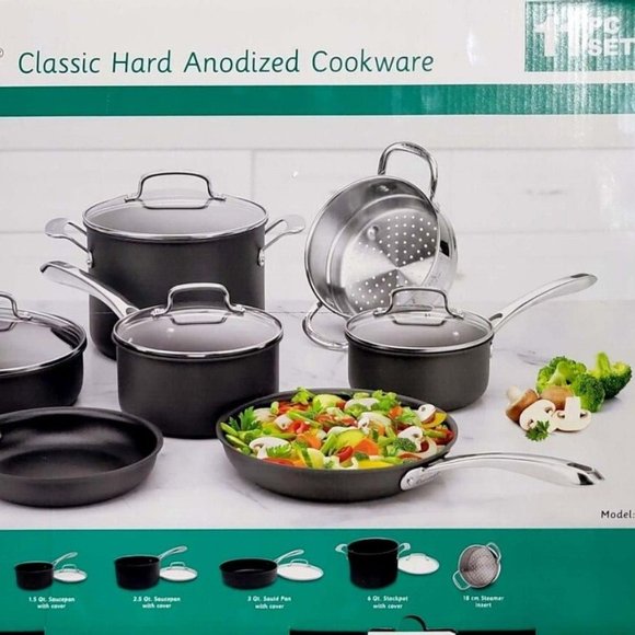 CUISINART Classic Hard Anodized Cookware 11 pc Model 63-11 - Picture 3 of 6